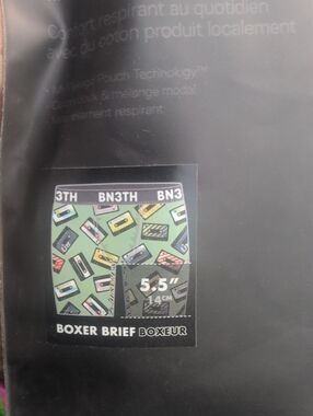 BN3TH Outset Cassette Print Boxer Briefs -  Green- Size Small